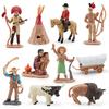 Realistic Wild West Character Model Set Including Chief Warrior Cowboy And Indian Woman