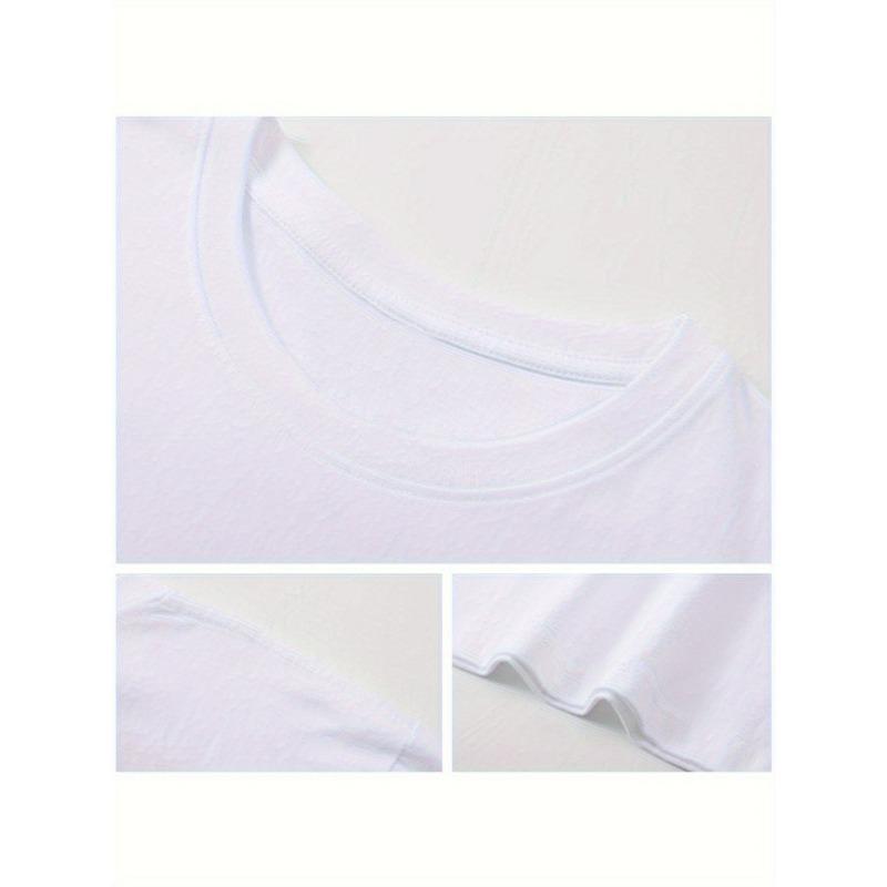 European sizes "SAY LESS" - Plus Size Men'S Street Style Printed T-Shirt, Suitable For Casual Wear, Plus Size Men'S T-Shirt