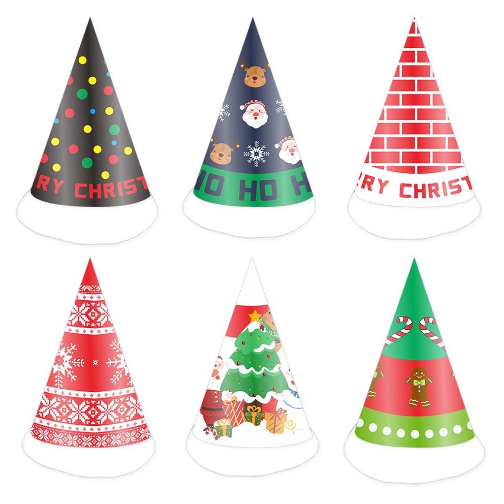2024 Children's Christmas Party Hats: Santa, Snowman, Reindeer Designs