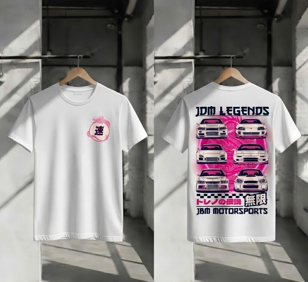JDM Legends T- Japanese Cars Graphic Tee Drift Racing Streetwear TopUS Unisex T-Shirt M