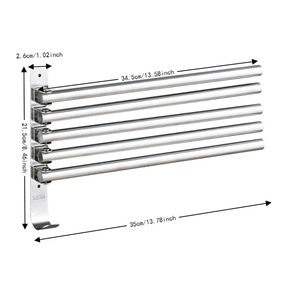 Swivel Out Towel Racks Stainless Steel Towel Holder Organizer Towel Bar Home Bathroom Kitchen