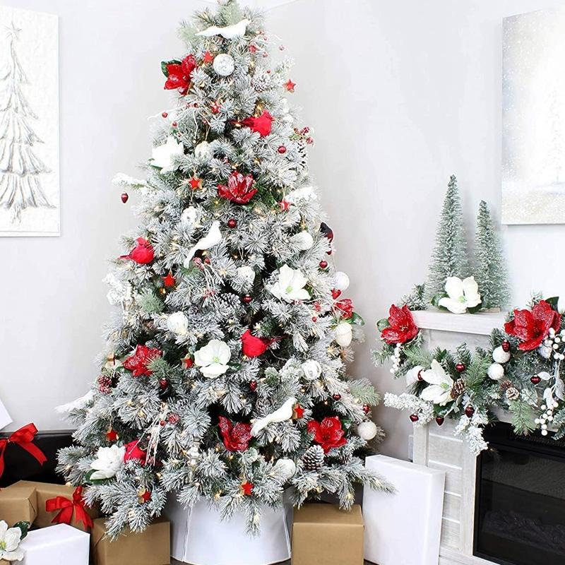 12stk Fake Bird White Doves Juleboligdekorasjon Duer Skum