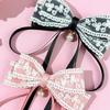 Vintage Fabric Lace Bow Brooches for Women Pearl Ribbon Bowknot Shirt Collar Pin Wedding Party Fashion Badge Jewelry Accessories