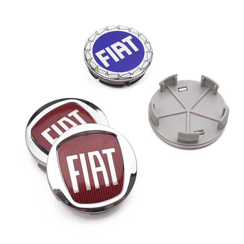 4Pcs Car Emblem Wheel Center Cover Hub Accessories For Fiat Abarth 500e Panda Tipo FR Argo Freemont Viaggio Bravo Punto Doblo