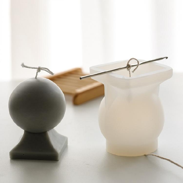 Candle Mould Resin Casting Molds DIY 3D Silicone Mould Ball-Shaped Candle Molds