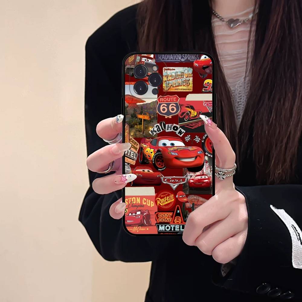 Popular Cartoon L-lightningS M-mcQueen Phone Case For IPhone 16 15 14 11 12 13 Mini Pro XS Max Cover 6 7 8 Plus X Funda Shell