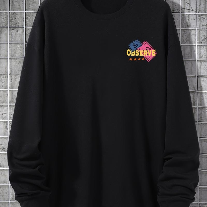 

Long-Term Use, Classic Design & Durable, Men s Crew Neck Sweatshirt S