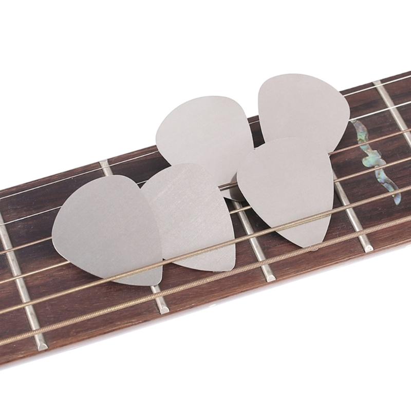 10Pcs Stainless Steel Guitar Pick Metal Electric Guitar Bass Pick Plectrum Guitar Replacement Accessory Easy To Use