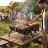 Portable Charcoal Grill, Double-Sided Tabletop Small BBQ Grill Barbecue Smoker