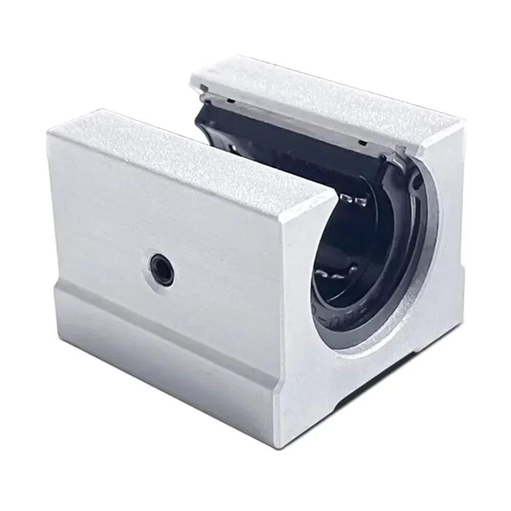 4PCS Bearing Blocks Smooth Low-Friction Movement Linear Slider Aluminum Bracket Guide Rail Bearing Seat SBR20UU Aluminum Slider