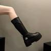 Sense Tall Knight Boots Thick-soled Tide Boots Design Skinny Boots Women's Skinny Boots Versatile Elastic Boots