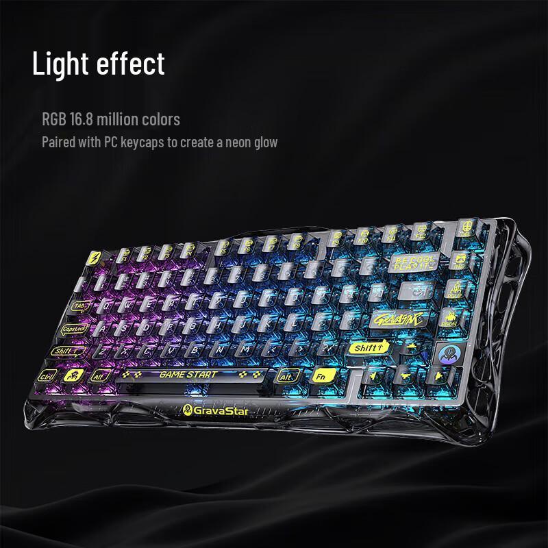 GravaStar K1 LITE 75% Triple-Mode Gasket Mechanical Gaming Keyboard