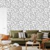 Wallpaper Black and White Flowers Light Gray and White 50x1000