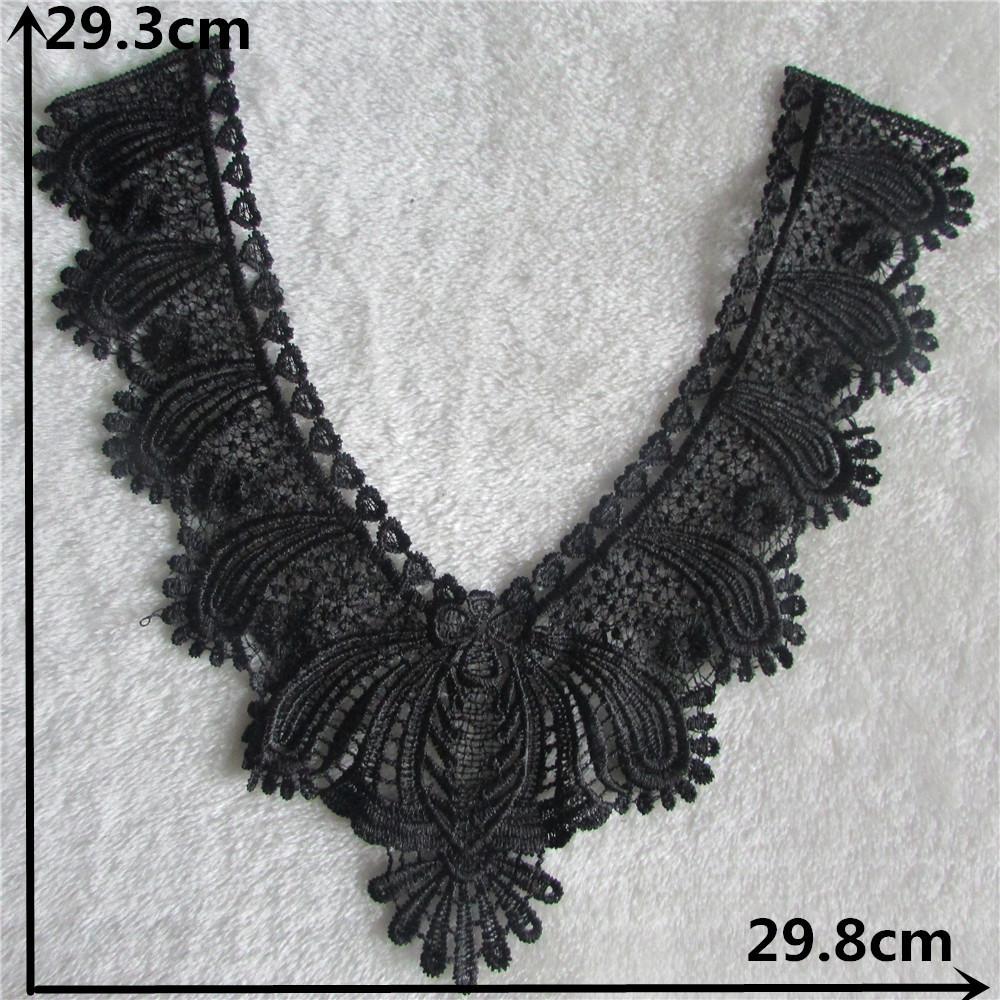 Clothing Lace Collar Dly Decorative Embroidery Sewing Black Accessories