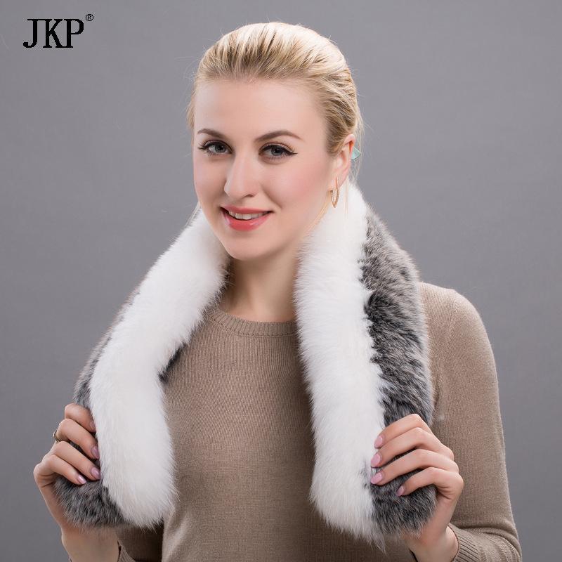 

New Autumn and Winter Large Fur Collar Scarf Women s Warm Scarf for Winter 80-100cm сірий колір