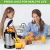110V Hand-Press Electric Juicer: Stainless Steel Lemon & Fresh Fruit Juice Separator