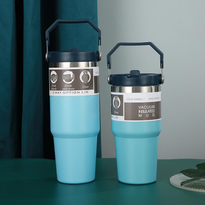 30oz Portable Portable Car Cup 304 Stainless Steel Thermos Cup Cold Protection Bingba Cup Water Cup