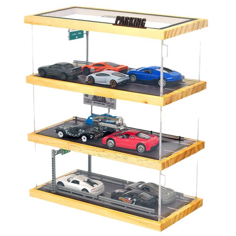 1:64 Scale Toy Car Storage and Display Box for Pop Mart Parking Lot Model Scene