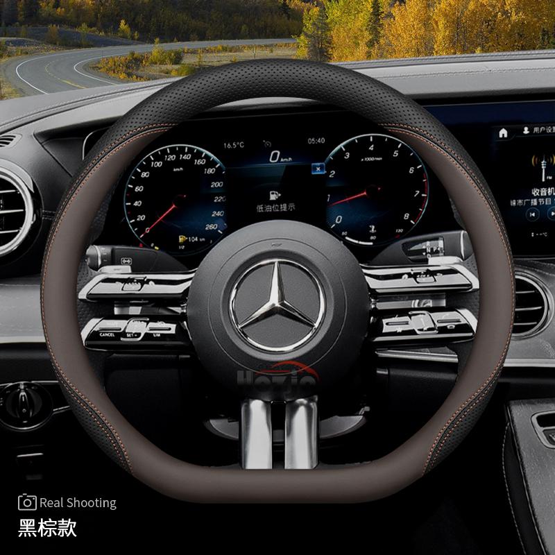 Housse de volant en cuir pour voiture pour Mercedes Benz W214 C200 W204 W203 W124 W210 W221 W202 W176 CLA 250 W166 Accessoires 2025