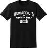 Iron Addicts Gym T-Shirt Ct Fletcher Mike Rashid Tee Mens Unisex Tee Black (XX-Large)