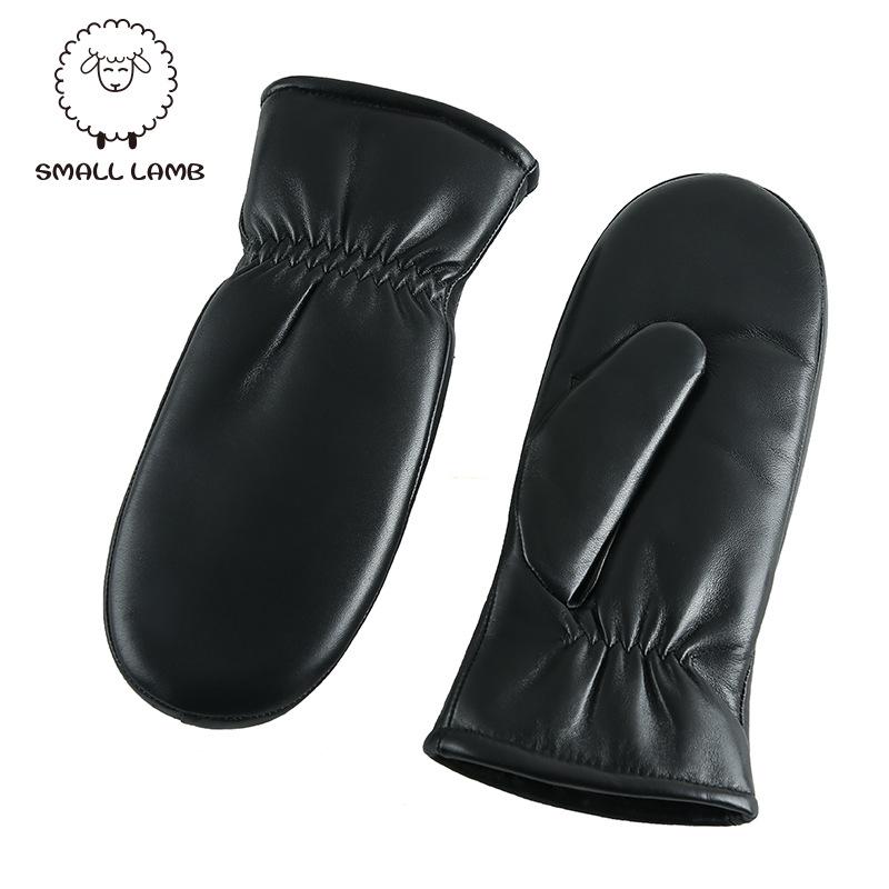 Women s Sheepskin Shearling Lined Thick Fingerless Gloves for Outdoor Winter Warmth Medium