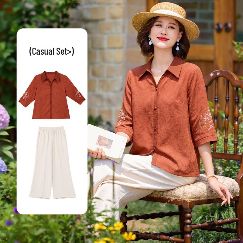 QianLian Women s Cotton Polo Collar T-Shirt 2XL