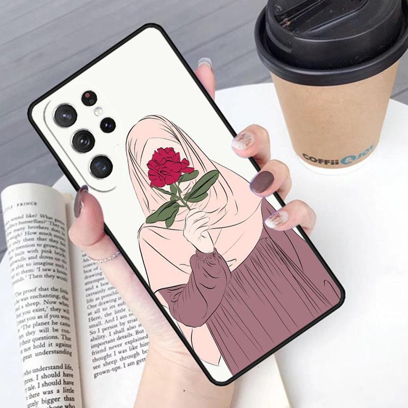 Hijab Face Muslim Islamic phone case Cover For Samsung Galaxy S24 S25 Ultra S21 S22 Ultra S10E Note 10 Plus Note 20 FE S23