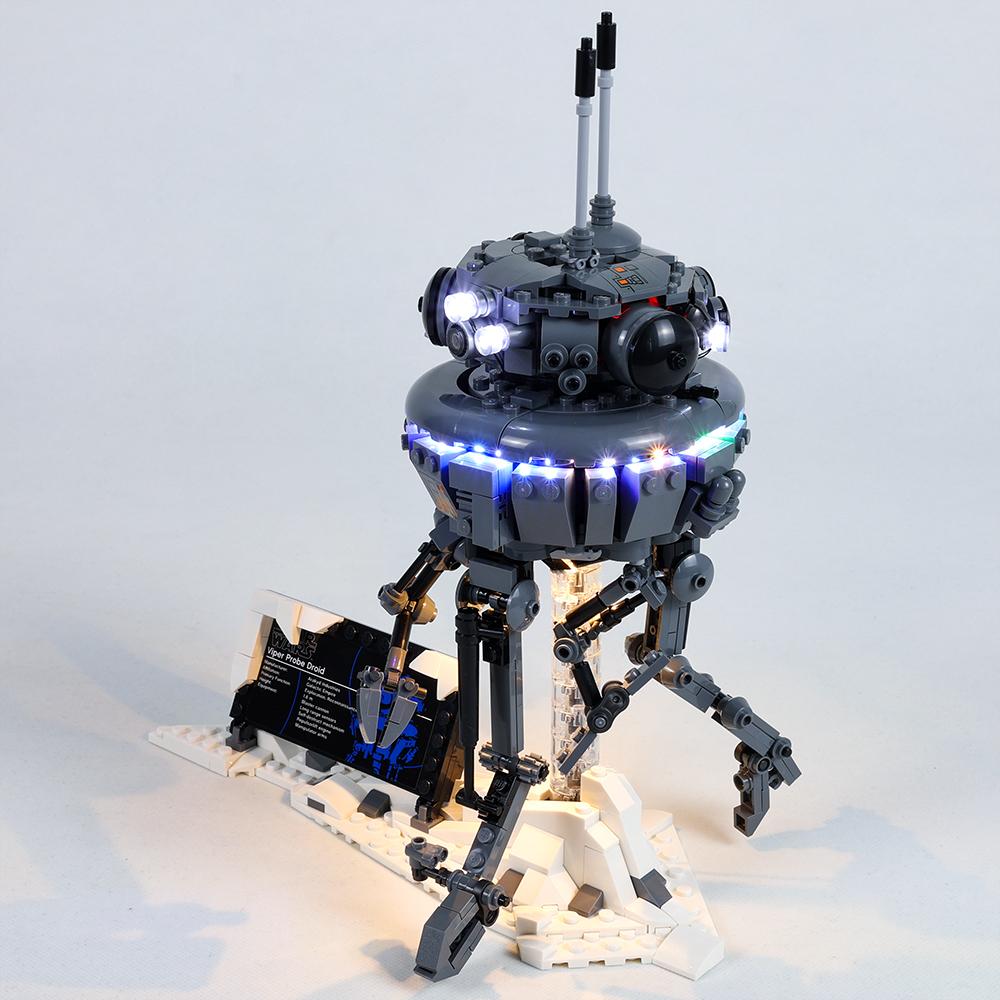 Set de lumini LED EASYLITE pentru 75306 Wars Imperial Probe Droid Jucării de colecție DIY Blocuri Numai cărămizi Kit de iluminat Nu