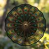 10 Inch Peacock Wind Spinner Outdoor Garden Decor with 360 Hanging Hook Vibrant Metal Peacock Feather Design for Balcony Yard Patio