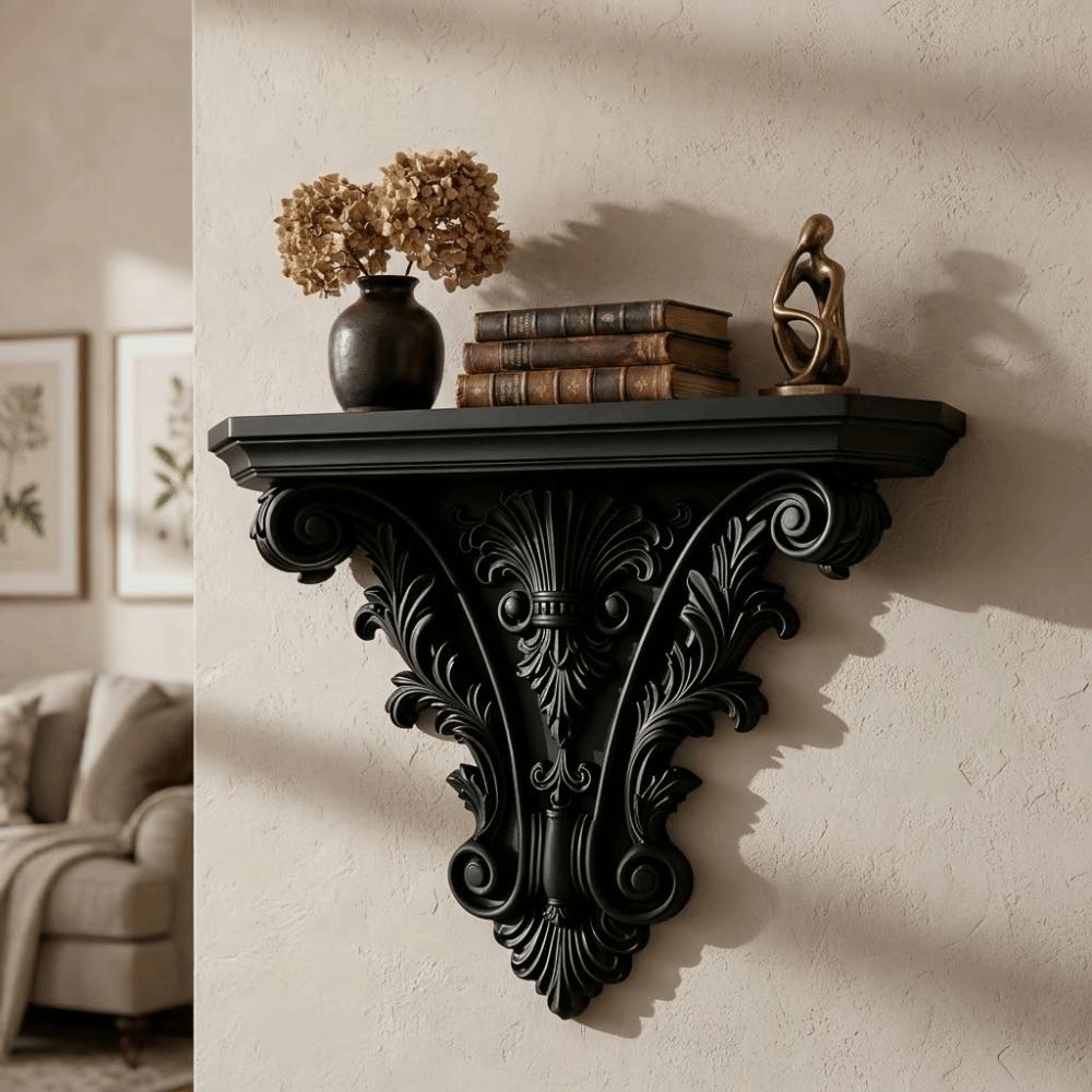 Prateleiras Únicas de Parede Rack de Armazenamento de Parede com Escultura Decoração de Parede Gótica Multifuncional Banheiro