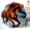 1pc Ocean Horse Automatic Folding Umbrella Portable Collapsible 8-Rib Umbrella for All Seasons, Casual Outdoor Accessory, B61