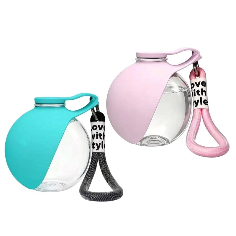 Dog Travel Water Bottle Easy To Carry Outdoor Pet Drinking Container With Clear Body And Spill Proof Cap