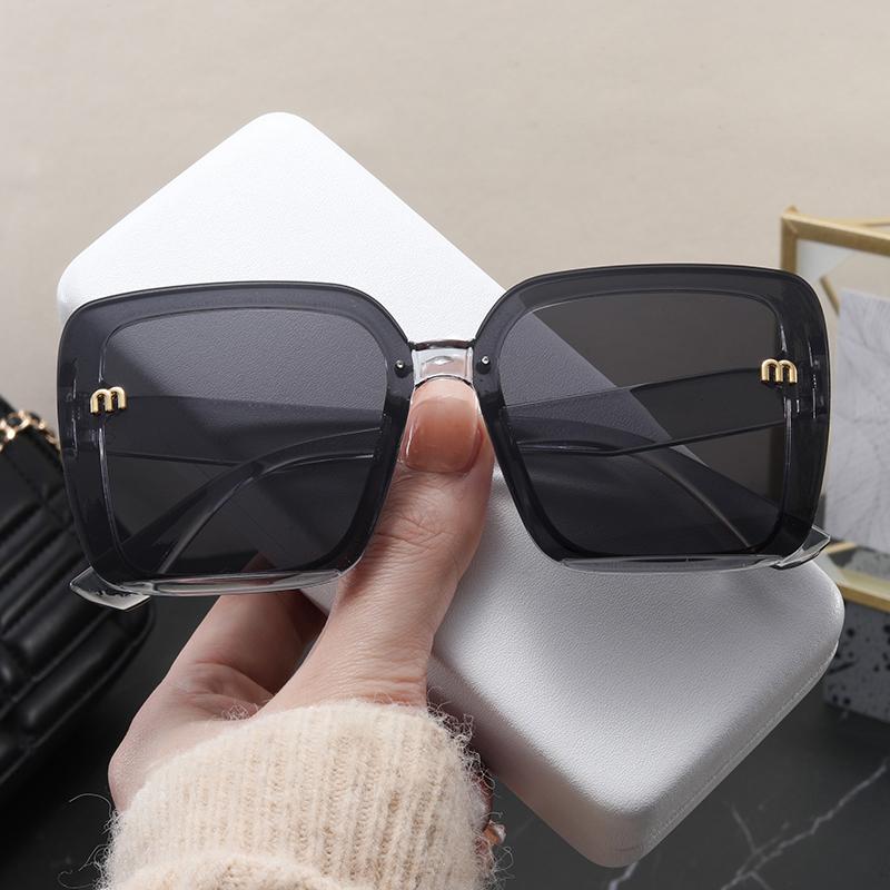 Protective Glasses New Large Square Sunglasses Women Fashion Minimalist Design Eyeglasses Outdoor Anti UV Sun Glasses  Female