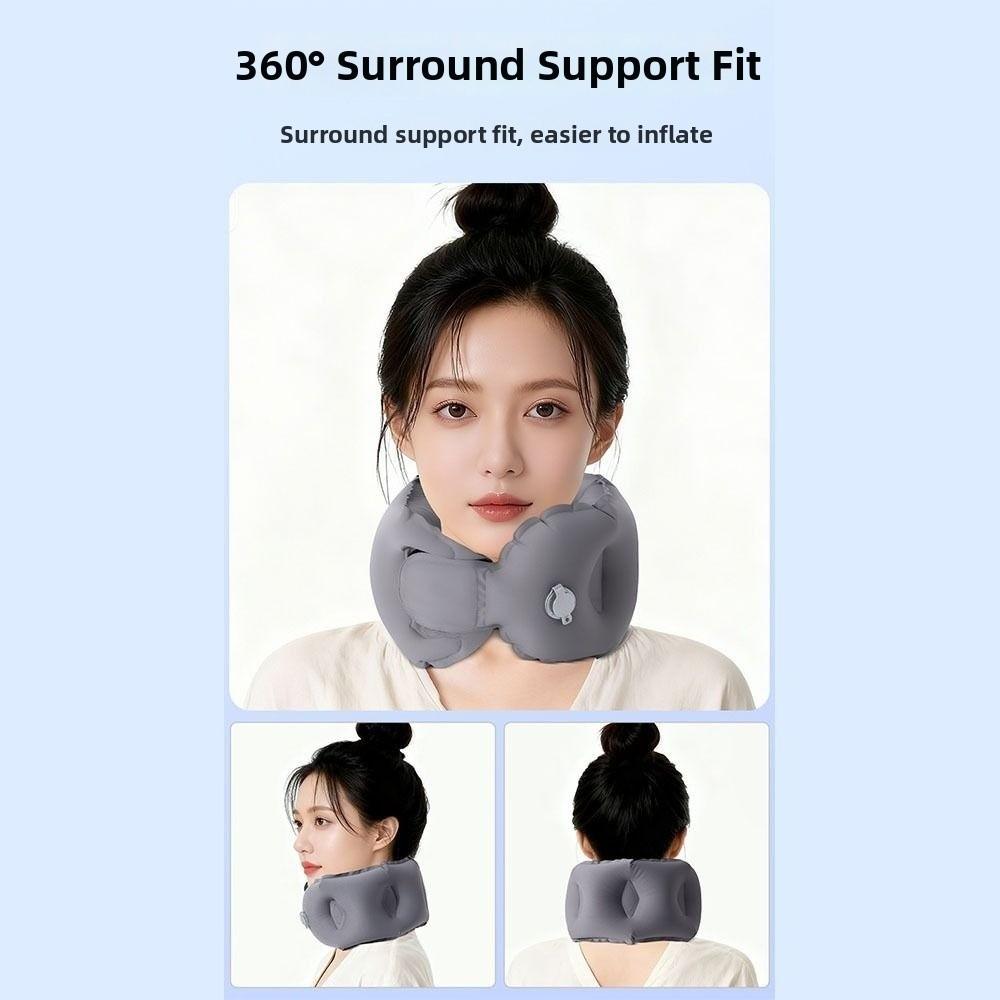Breathable Inflatable Travel Pillow Comfortable Ring Neck Pillow Mini U-shaped Neck Pillow  Travel