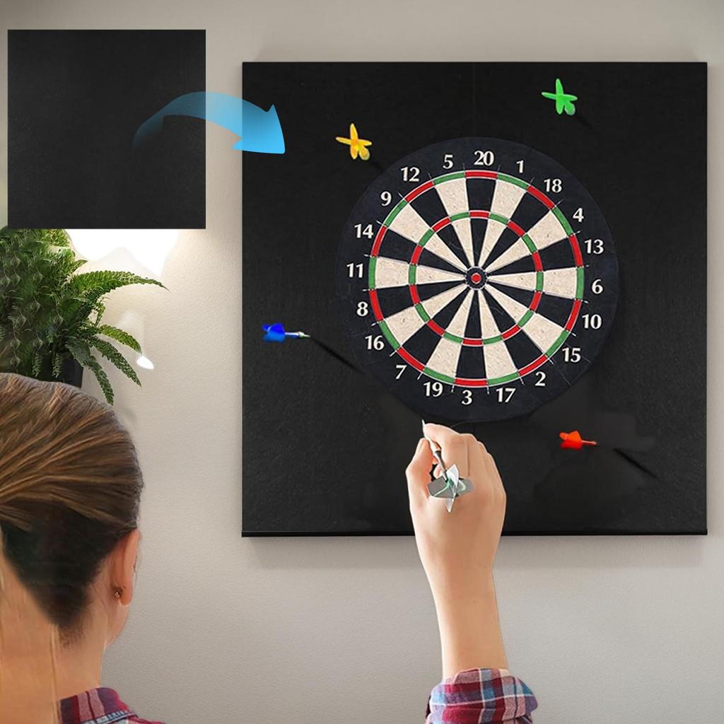 Für Dartscheibe Wandprotektor Einfache Montage Platzsparendes Design Dartscheibe Filzplatte Eva-Schaum Wandwächter Dart Zubehör Set