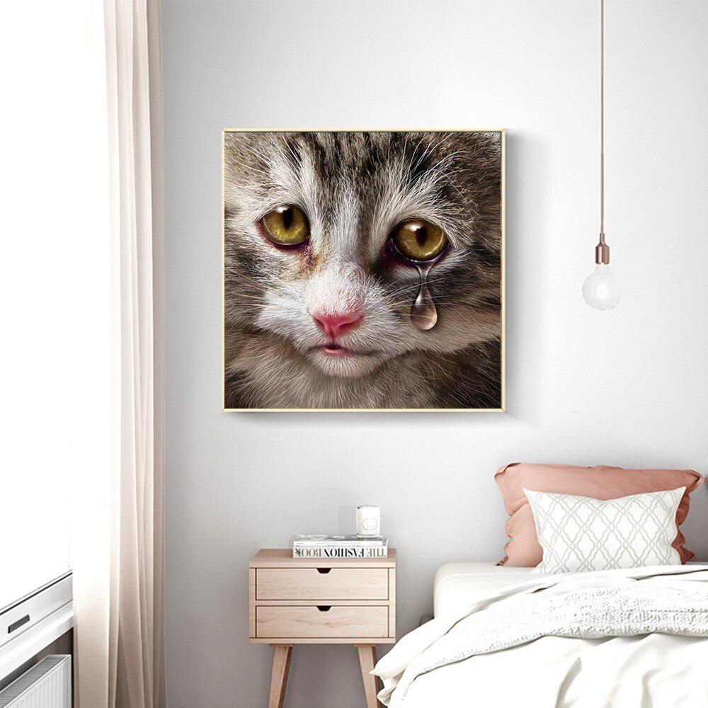 5D DIY Diamant Malerei Tier Katze volle Runde Strass Bild Stickerei