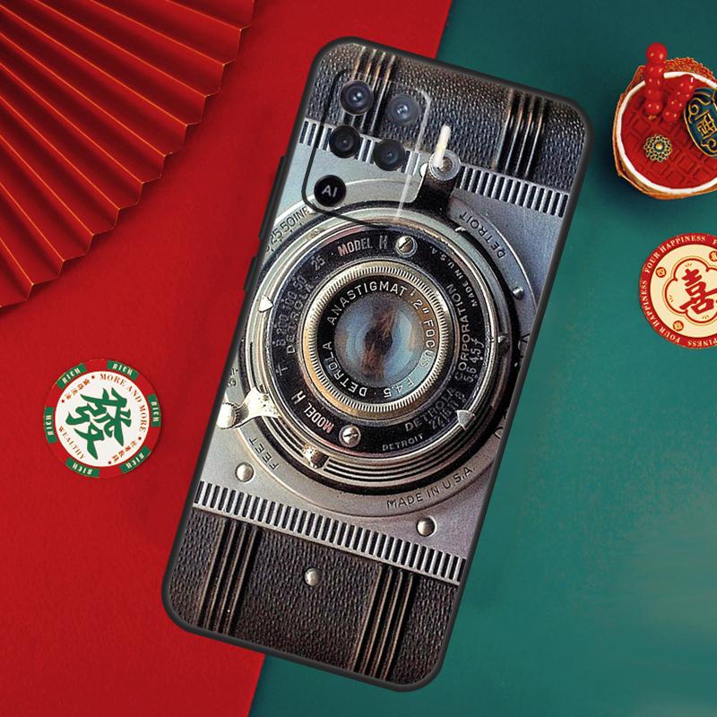 Retro Nostalgia Camera Case For Oppo A76 A16 A96 A17 A60 A40 A80 A98 A58 A78 A18 A38 A57 A74 A54 A94 A15 A5 A6 Pro
