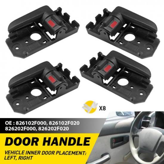 4x Front Door ide Rear Handle Black 2006 for 2005 KIA 2007 2008 2009 Spectra5