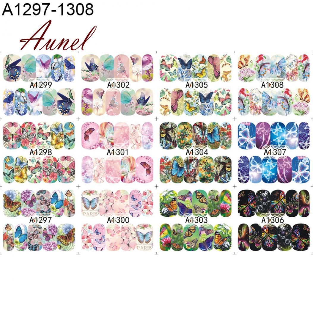 

Модный 1 большой лист переноса воды Ловец снов цветок наклейка для ногтей DIY маникюр декор A1297-1308