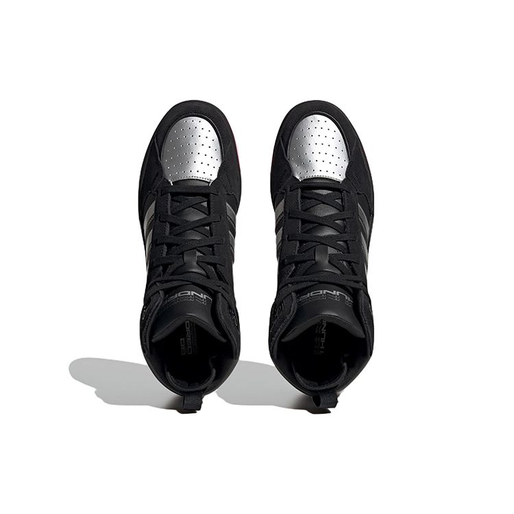 Adidas Neo 100Db Mid Comfortable Trendy Lightweight Durable Non-Slip High-Top Skate Shoes Unisex Skate Shoes Black Silver ID1841