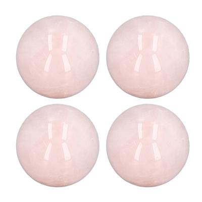 4Pcs Rose Quarz Kristall Kugeln 0,8 in Durchmesser Klar Negative Energie Healing Kristall Kugel für