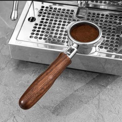 Poignée de Porte-Filtre M10 en Bois Massif Rotative pour Outils Barista 51/53/58mm Poignée de Machine à Café