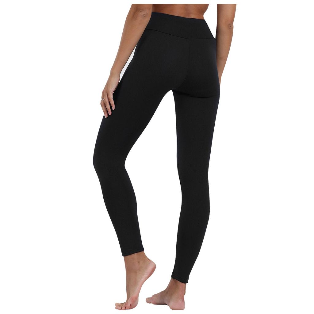 Women Warm Stretch Yoga Leggings High Waist Tight Sports Pants
