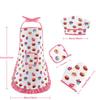 Apron For Little Girls Kids Cooking Baking Set Chef Hat Mitt  Utensil For Toddler Play House Toys Chef Costume Role Play