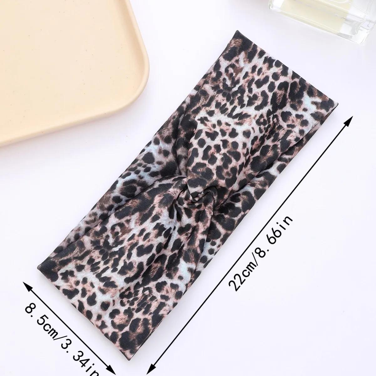 

Women s Headbands Leopard Fashionable Personalized Sports Yoga Sweat Resistant Hairbands High Elasticity Hair Accessories Girls One Size