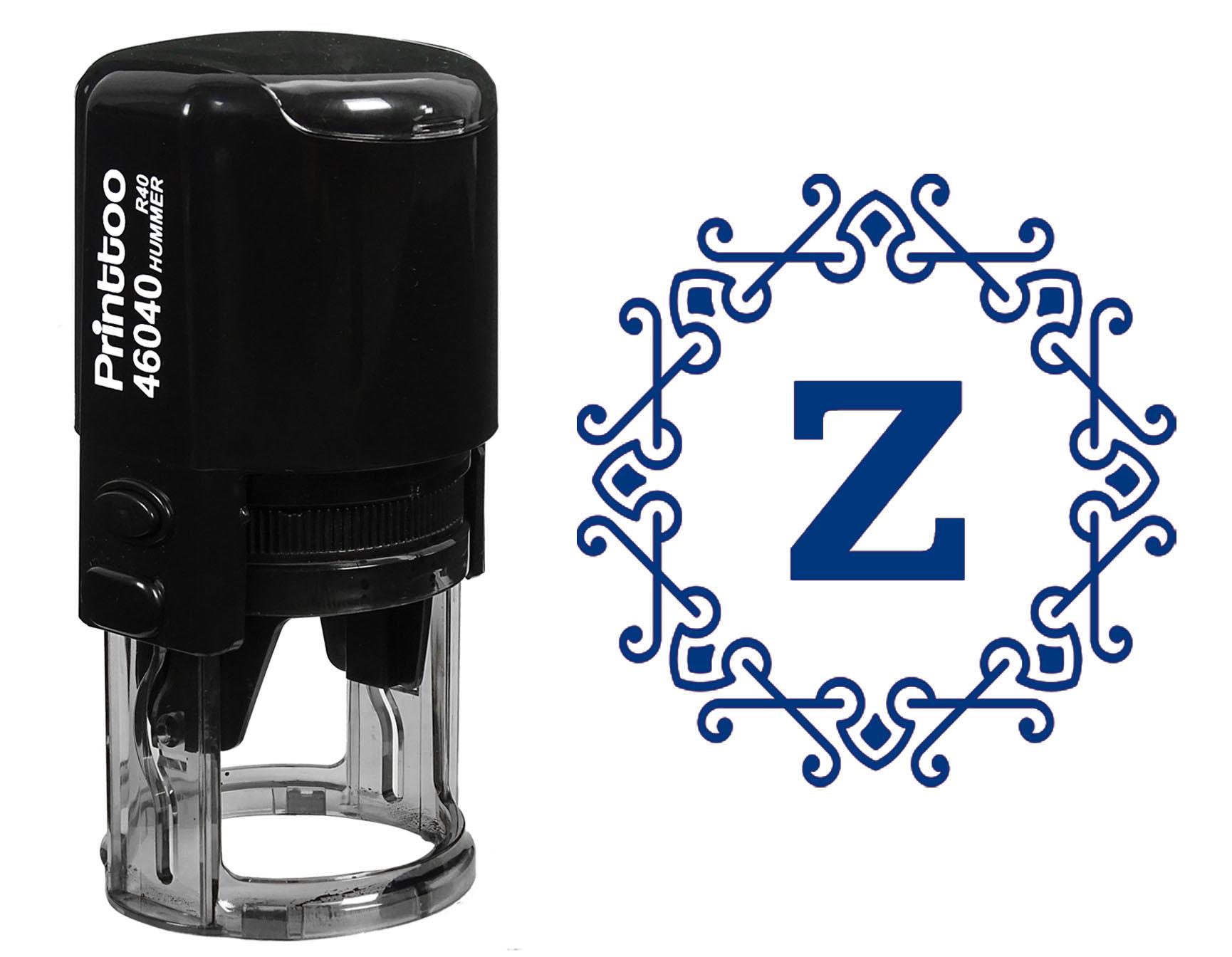 

Printtoo Self Inking Octagon Celtic Swirl Frame Alphabet Z Monogram Office Stationary R-40 Rubber 30 mm Diameter (Approx) синій