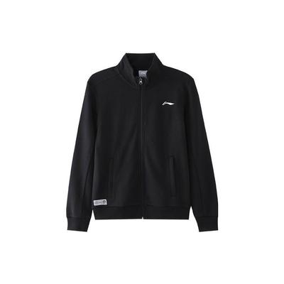 Σειρά Αθλητικής Τρόπου Ζωής Li Ning Casual Μπουφάν με Όρθιο Γιακά Φθινοπωρινό Ζευγάρι Ανδρικό Μπουφάν Μαύρο AWDS521-1