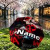 Custom Name Personalized Harley Quinn Joker Print Umbrella, Auto Open Close, 8‑Rib Sturdy Frame, Commute Camping Hiking Use, Birthday Gift