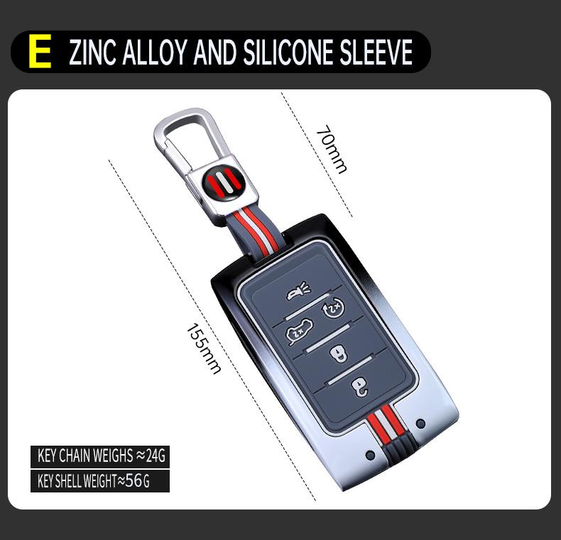 Zinc Alloy Car Key Case Cover Shell Fob for Jeep Wagoneer 2025- 2025 for Grand Cherokee L 2020 2025 2025 Keychain Accessories