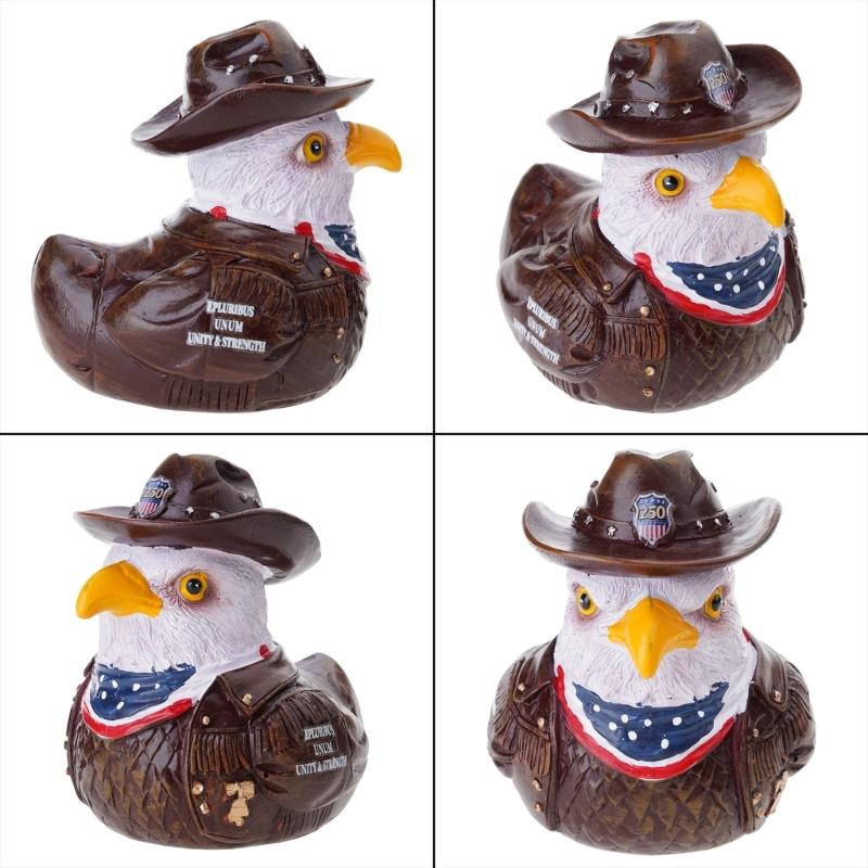 Patriotic Duck Figurines 4Th of July Eaglet Duck Statue 250Th Anniversary Independence Day Decors Patriotic Duck Ornament